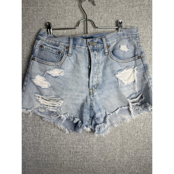 Aéropostale Pants - Women 2020 Aeropostale 90's High Rise Cut Off Light Jean Shorts Distressed Sz 8
